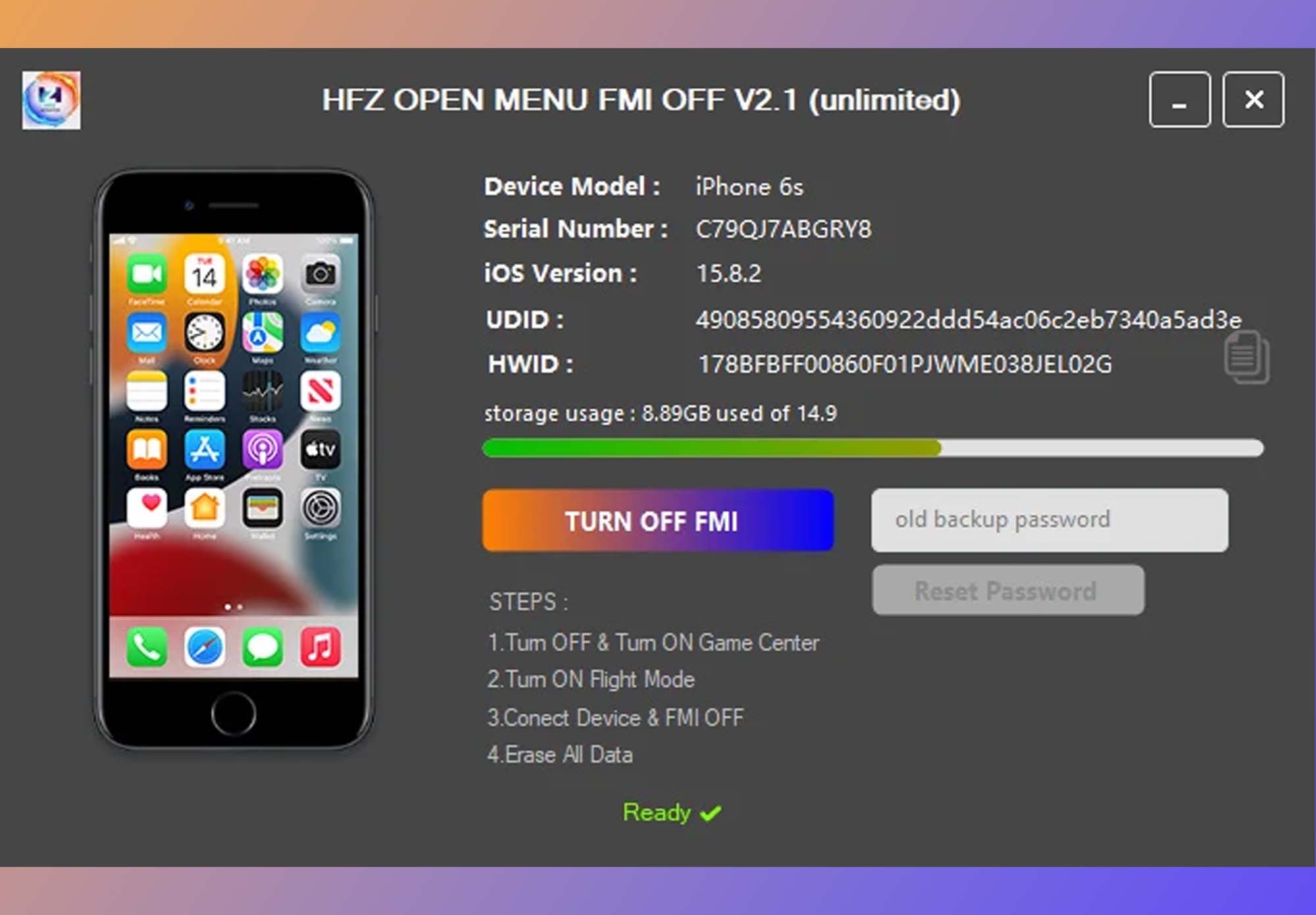 Open Menu FMI-OFF Service